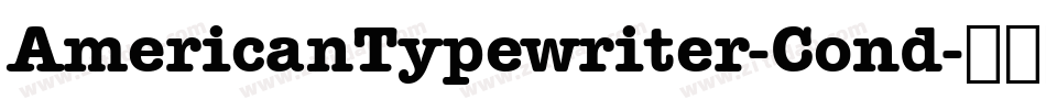 AmericanTypewriter-Cond字体转换