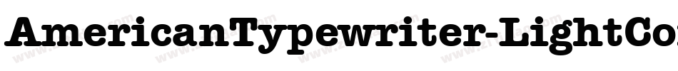 AmericanTypewriter-LightCond字体转换
