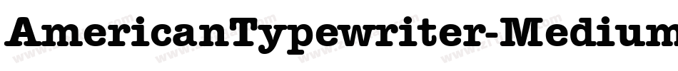 AmericanTypewriter-MediumA字体转换