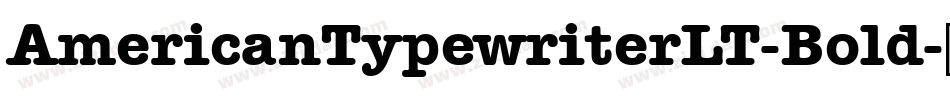 AmericanTypewriterLT-Bold字体转换