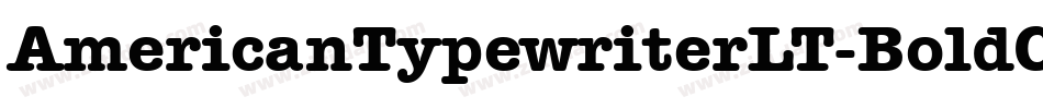 AmericanTypewriterLT-BoldCondA字体转换
