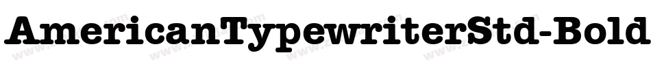 AmericanTypewriterStd-Bold字体转换