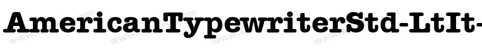 AmericanTypewriterStd-LtIt字体转换