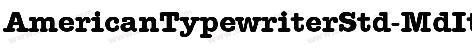 AmericanTypewriterStd-MdIt字体转换