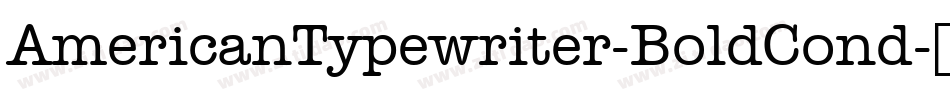 AmericanTypewriter-BoldCond字体转换