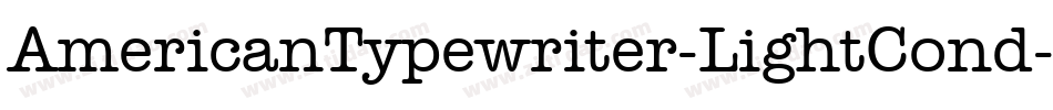 AmericanTypewriter-LightCond字体转换