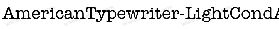 AmericanTypewriter-LightCondA字体转换