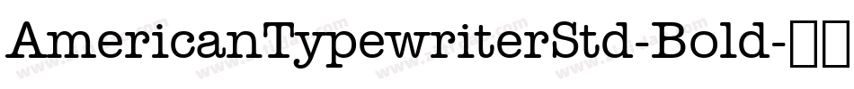 AmericanTypewriterStd-Bold字体转换