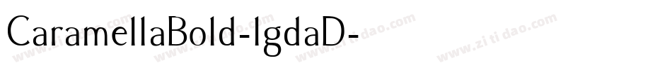 CaramellaBold-lgdaD字体转换