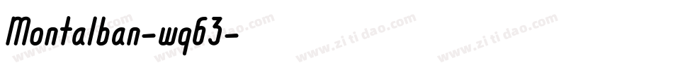 Montalban-wq63字体转换