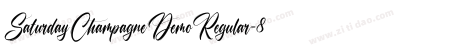 SaturdayChampagneDemoRegular-8KdD字体转换