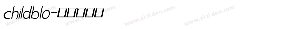 childblo字体转换