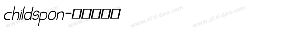 childspon字体转换