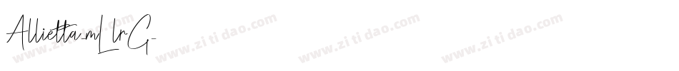 Allietta-mLlrG字体转换