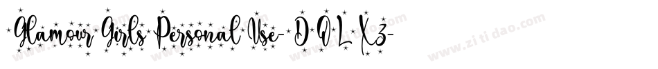 GlamourGirlsPersonalUse-DOLX3字体转换