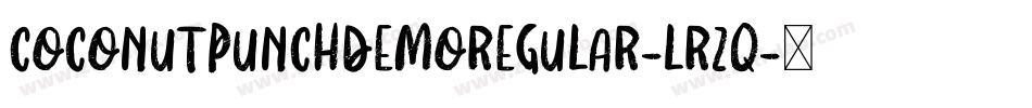 CoconutPunchDemoRegular-lrZq字体转换