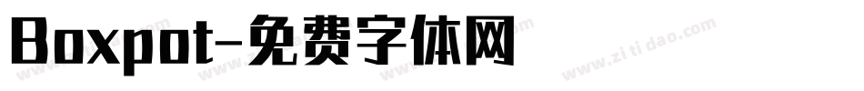 Boxpot字体转换