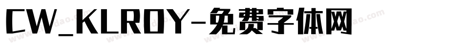 CW_KLROY字体转换