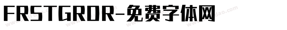 FRSTGRDR字体转换