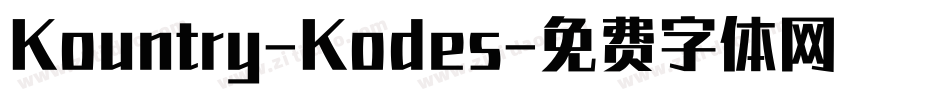 Kountry-Kodes字体转换