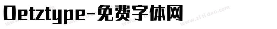 Oetztype字体转换