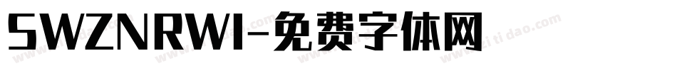 SWZNRWI字体转换