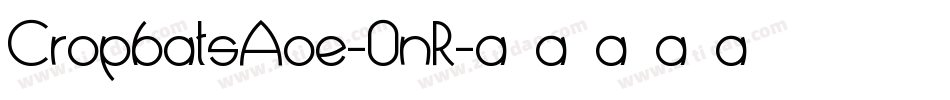CropbatsAoe-0nR字体转换