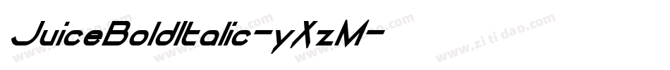 JuiceBoldItalic-yXzM字体转换