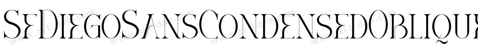 SfDiegoSansCondensedOblique-EXn9字体转换