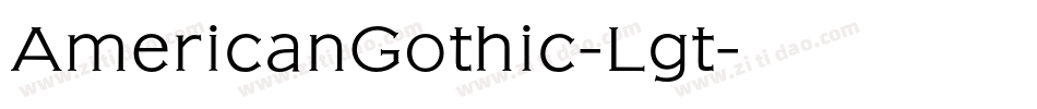 AmericanGothic-Lgt字体转换
