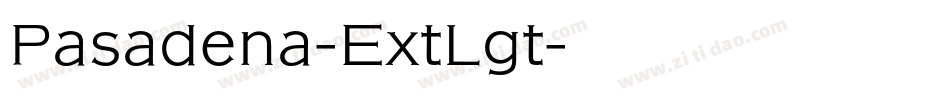 Pasadena-ExtLgt字体转换