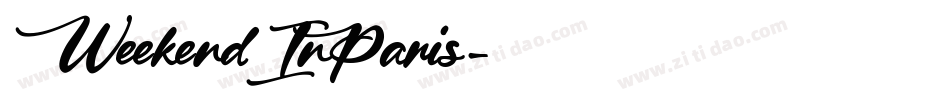 WeekendInParis字体转换