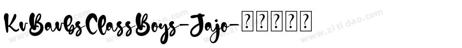 KrBarbsClassBoys-Jajo字体转换