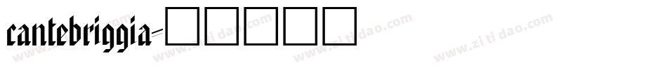cantebriggia字体转换