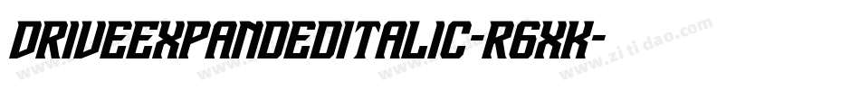 DriveExpandedItalic-r6xK字体转换