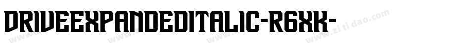 DriveExpandedItalic-r6xK字体转换
