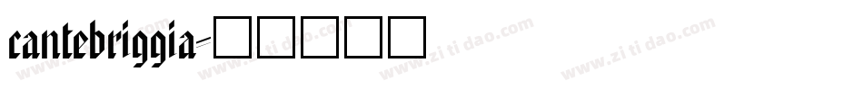 cantebriggia字体转换