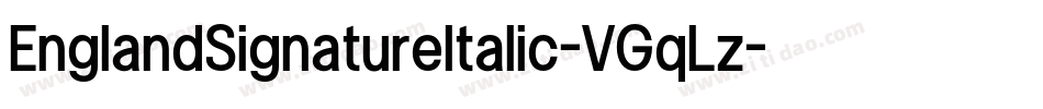 EnglandSignatureItalic-VGqLz字体转换