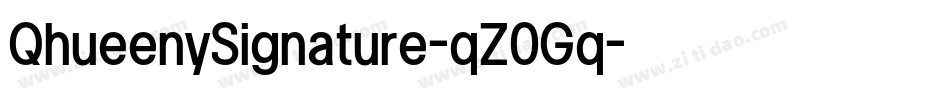 QhueenySignature-qZ0Gq字体转换