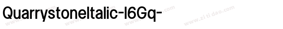 QuarrystoneItalic-l6Gq字体转换