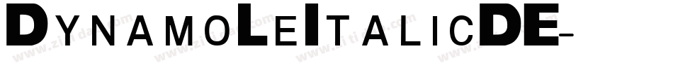 DynamoLeItalicDE字体转换