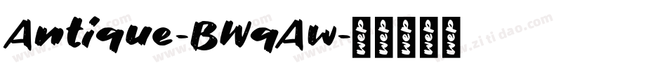 Antique-BWqAw字体转换