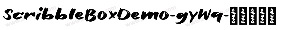 ScribbleBoxDemo-gyWq字体转换 ScribbleBoxDemo-gyWq字体转换