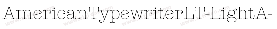 AmericanTypewriterLT-LightA字体转换
