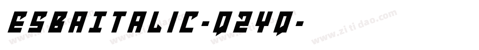 EsbaItalic-qzYq字体转换
