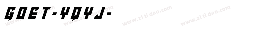 Goet-YqYj字体转换