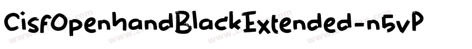 CisfOpenhandBlackExtended-n5vP字体转换