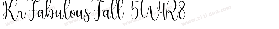 KrFabulousFall-5WR8字体转换