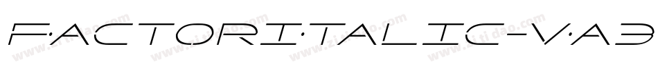 FactorItalic-Va30字体转换