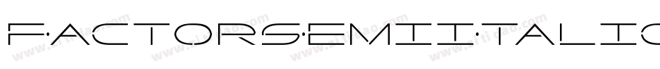 FactorSemiItalic-G2my字体转换